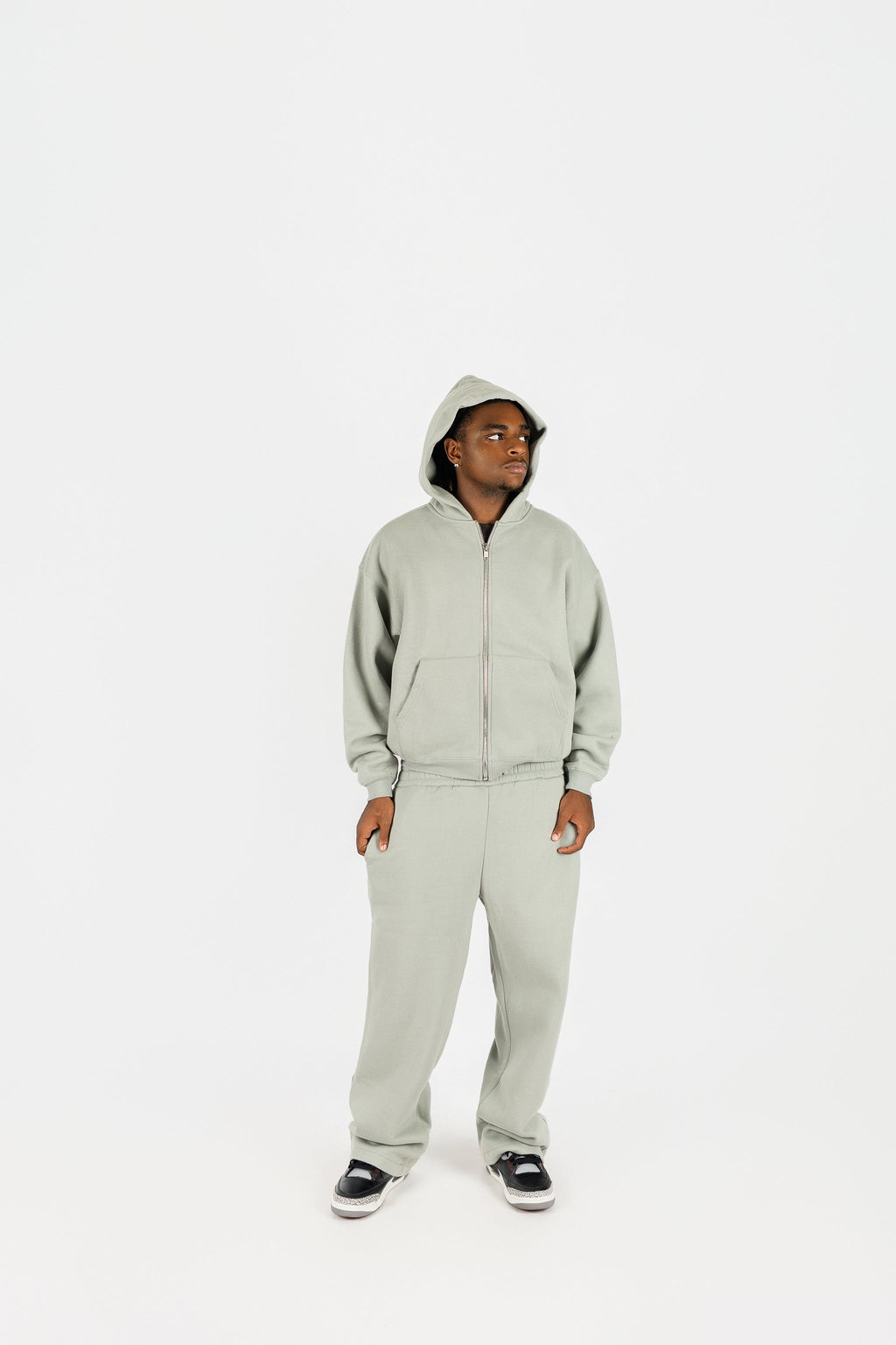 Fleece Zip Up and Sweatpants Set